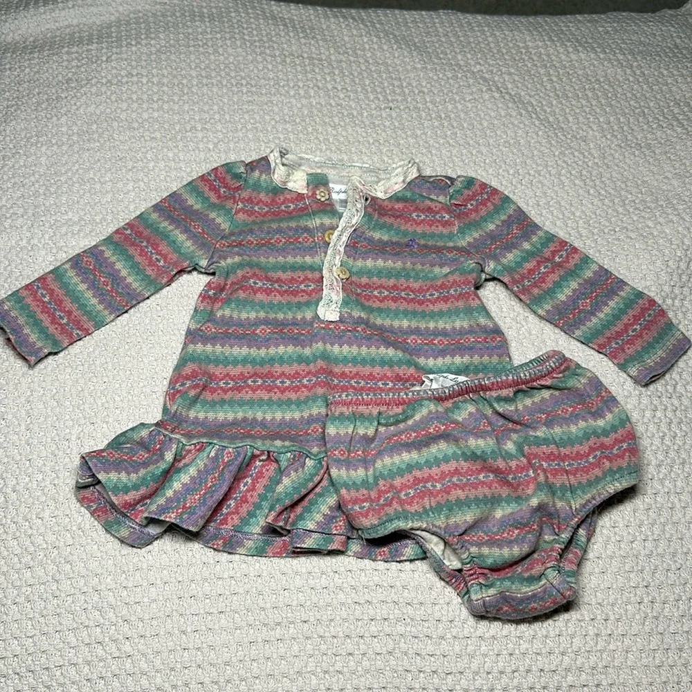 Ralph Lauren dress set baby girl size 3 months